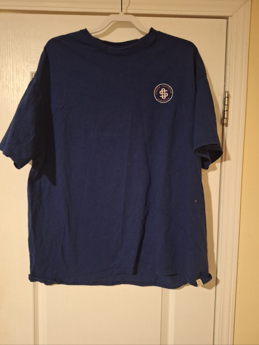 Navy Blue TShirt Small‎ Chest Logo Womens Simply Southern XXL Dogs